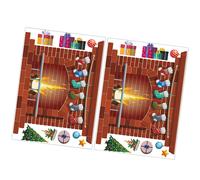 2 Sets Adesivi Per Finestre Le Vacanze Adesivo Decorazione Parete