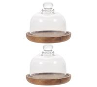 2 Sets Alzata Per Torta Con Coperchio Alzatina Dolci Mini Piatti Da