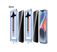 2 Sets Anti Spy Film for iPhone 14 13 Pro 13 Tempered Glass Screen Protector with Automatic Dust Rem