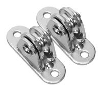 2 Sets Carrucola Piccola Puleggia in Acciaio Inossidabile Per Cavi