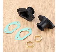 2 Sets Chainsaw Replacement Parts Exhaust And Intake Manifold with Brass Ring Gasket Compatible with 45CC 4500 52CC 5200 58CC 5800 Chainsaw