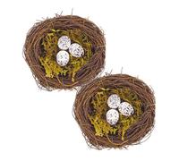 2 Sets Decorazione Creativa Nido D'uccello Manuale Piccolo Di Uccelli Del