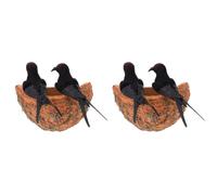 2 Sets Di Deglutizione Decorazione Nido Decorativo Rondine