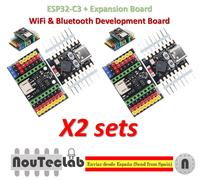 2 sets ESP32-C3 Development Board and Expansion Board ESP32 SuperMini WiFi BT