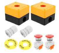 2 Sets Interruttore Del Pulsante Di Emergenza Sezionatore Premere Il Avvio