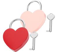 2 Sets Lucchetti Dell'amore Piccoli Lock Forma Di Cuore Serrature D'amore