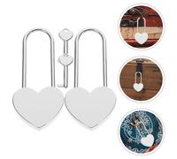 2 Sets Lucchetto Con Strass Cuore Blocco Bagagli Serrature D'amore