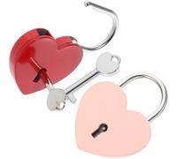 2 Sets Mini Lucchetto A Forma Di Cuore Serrature D'amore Serratura Dell'amore