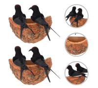 2 Sets Nido Artificiale Uccelli Nidi Rondine Decorazione Del Ornamento