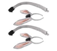 2 Sets Orecchie Ciuchino Costume Da Asino Cerchio Per Capelli Con Di Animale