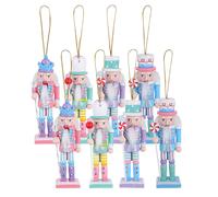 2 Sets Ornamenti Di Schiaccianoci Ciondolo Appeso Dell'albero Natale