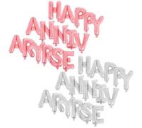 2 Sets Palloncino Per Film Alluminio Decorazioni Anniversario Di Matrimonio