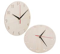 2 Sets Piastra Per Orologio Da Parete Rustico Quadrante Dell'orologio in Legno