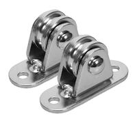 2 Sets Piccola Puleggia Acciaio Inossidabile Carrucole Per Sollevamento Pulegge