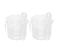 2 Sets Portaghiaccio Cubetti Secchiello Per Il Da Bar Organizzatore Del Cubo Di