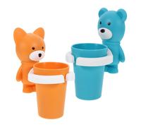 2 Sets Portaspazzolini Per Il Bagno Di Spazzolino Da Cartone Animato