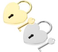 2 Sets Simbolo D'amore Mini Lucchetto Forma Di Cuore Piccolo Lock