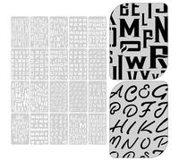 2 Sets Stencil Per Calligrafia Normografo Lettere Pianificatore Alfabeti