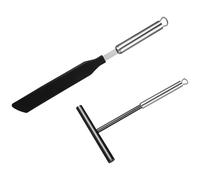 2 Sets Strumenti Per Crepes Spatola Spatole in Acciaio Inox Di Pancake