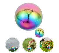 2 sfere decorative in acciaio inossidabile per prato, giardino, colorate,