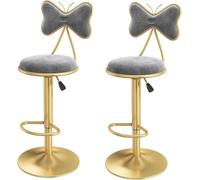 2 sgabelli da bar regolabili in velluto verde con schienale, sedie girevoli da cucina a isola, moderne gambe in metallo e poggiapiedi, mobili eleganti per la casa