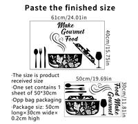 2 Sheets Adesivi Murali Per Decorazioni La Casa Decalcomanie Da Cucina