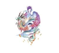 2 Sheets Dragon And Phoenix Tattoo Stickers Temporary Tattoos Fake Tattoo Chinese Style Long-Lasting Color Shoulder Back Waterproof Men And Women New Temporary Tattoos For Women