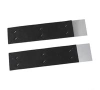 2 silenziatori regolabili in metallo e cotone, riduzione del rumore per grondaie, montaggio semplice, nero, 2,6 x 11,8 pollici e 3,5 x 11,8 pollici per notti silenziose in giardino (2,6 in)