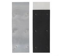 2 silenziatori regolabili in metallo e cotone, riduzione del rumore per grondaie, montaggio semplice, nero, 2,6 x 11,8 pollici e 3,5 x 11,8 pollici per notti silenziose in giardino (3,5 in)