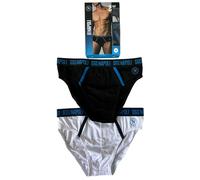 2 Slip Bi-Pack Uomo S.S.C Napoli In Cotone Con Elastico Esterno Con Logo