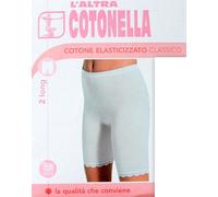 2 Slip Long Donna Cotonella Gamba lunga elasticizzato Bianco Nero 3163