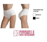 Cotonella Slip Donna Alto 3941 – Cotone Elasticizzato – Confezione da 3 Taglia M Bianco