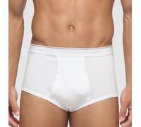 2 Slip Uomo Cagi 1200 Classico Cotone Costina Bianco Mutande Apertura Frontale