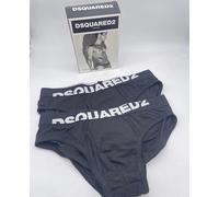 2 SLIP UOMO COTONE CON ELASTICO DSQUARED2 TWIN PACK