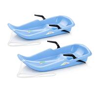2 slittini Twister con freni in plastica, 80 x 39 x 15 cm, per bambini, blu chiaro, con seduta antiscivolo, facile da guidare, portata fino a 50 kg, sicuro Bob dai 3 anni in su