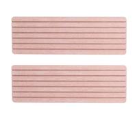 2 Sottobicchieri In Diatomite Che Assorbono L'acqua, Rettangolari, Design Scanalato, Utilizzata for Saponi for Le Mani, Piante E Articoli Da Toeletta Nella Casa Moderna(Pink,31x14cm)