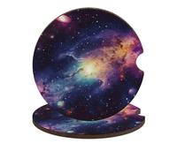 2 sottobicchieri per auto per portabicchieri per auto sottobicchiere rimovibile portabicchieri Galaxy nell'universo sottobicchiere per donne accessori interni auto