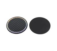 2 sottobicchieri per portabicchieri da auto, in PVC, luminosi, antiscivolo, per interni auto, in fibra di carbonio, colore nero, cuscinetti rotondi da 7,1 cm, protezione antipolvere per bevande