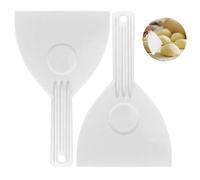 2 spatole per pizza (bianco), spatola flessibile, in polipropilene, taglia pasta di piccole dimensioni con fori di sospensione per pizza, torte, impasti, pasticcini, 163 x 97 cm