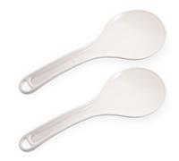 2 spatole per riso in plastica, antiaderenti, bianche, per cucina, 21 cm, utensili da cucina per ristoranti, multicooker (bianco)