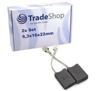 2 spazzole di carbone motore 6,3 x 16 x 22 mm compatibili con Bosch GWS 18-180, GWS 19-180, GWS 18-230, GWS 19-230, GWS 21 U sostituisce 1 607 014 171