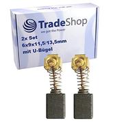 2 spazzole di carbone motore 6 x 9 x 11,5 / 13,5 mm per Makita CB406 CB407 CB419 191962-4 trapano 6310 6407 6408 6408K 6410 800 N800 DP3002 DP3003 DP4010