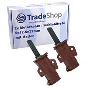 2 spazzole di carbone per motore 5 x 12,5 x 32 mm 4,8 mm AMP con supporto per motori SOLE/ACC come Candy Hoover 49028931 49000466