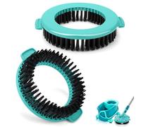 2 spazzole di ricambio per Leifheit Clean Twist Disc Mop Ergo, Ø 15,8 cm, setole rotonde, setole dure, spazzola rigida per la pulizia delle macchie per cucina, bagno