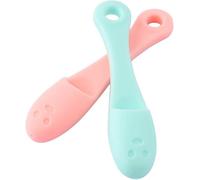 2 spazzole in silicone per la pulizia del viso, per rimuovere punti neri, naso e pori, strumento per la pulizia della pelle del viso, spazzola massaggiante verde e rossa