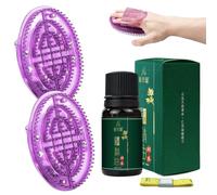 2 Spazzole Massaggianti Meridian con Oli Essenziali da 10 ml