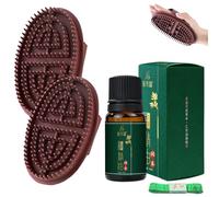 2 Spazzole Massaggianti Meridian Spazzola Professionale Meridiana | con Oli Essenziali da 10 ml e Metro a Nastro da 1.5 m,Spazzola Massaggiante Five Elements Meridian,per Vita,Addome,Testa,Leg