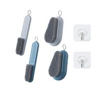 2 Spazzole Multifunzione per la Casa in Plastica con 2 Ganci Adesivi, Spazzola per Unghie con Setole Dure per Uomini e Donne