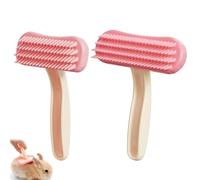 2 spazzole per conigli, kit per la toelettatura del coniglio, in morbido silicone, spazzole per cuccioli di coniglio, pettine per massaggi, pettini per animali domestici, per conigli piccoli animali