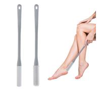 2 Spazzole per Doccia Piedi in Silicone Morbido - Manico Lungo Antiscivolo per Pulizia Profonda Tra le Dita - Ideale Anziani e Cura Delicata,Grigio
